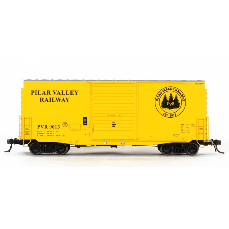 Home Shops HFB-022-001 HO Scale PS 40' Mini Hy Cube Boxcar Pilar Valley Railway PVR 9013