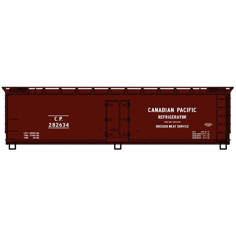 Accurail 4908 HO Scale 40' Wood Reefer Kit Canadian Pacific CP 282634