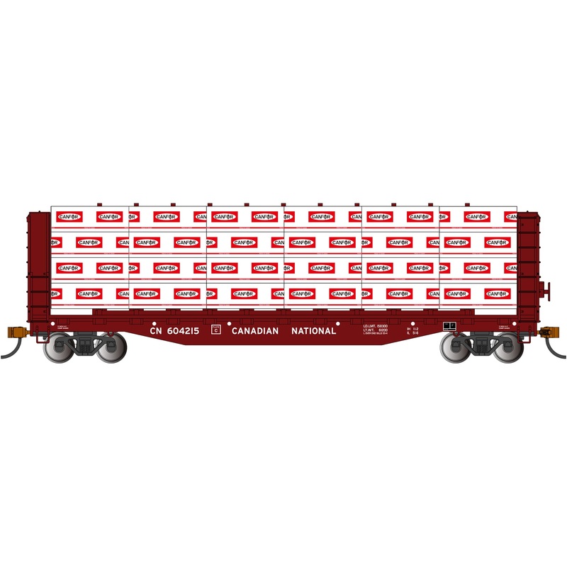 Bachmann 12926 HO Scale 52' Centerbeam Flatcar Canadian National CN 604215