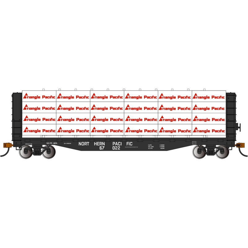 Bachmann 12927 HO Scale 52' Centerbeam Flatcar Northern Pacific NP 67022