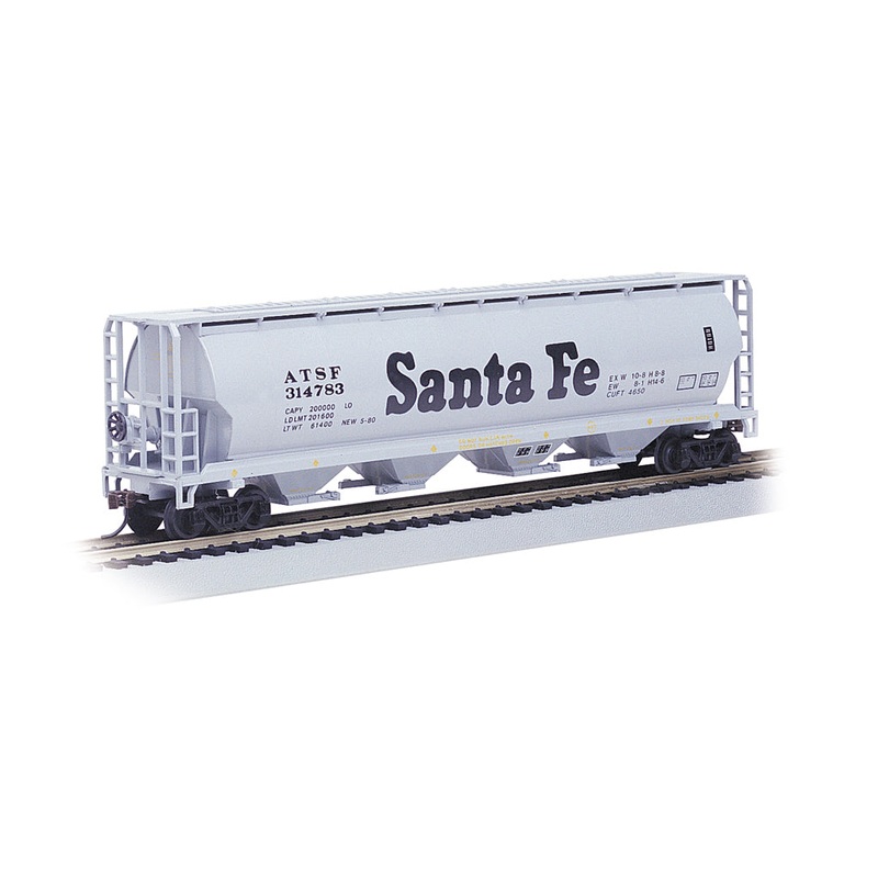 Bachmann 19102 HO Scale 4 Bay Covered Hopper Santa Fe ATSF