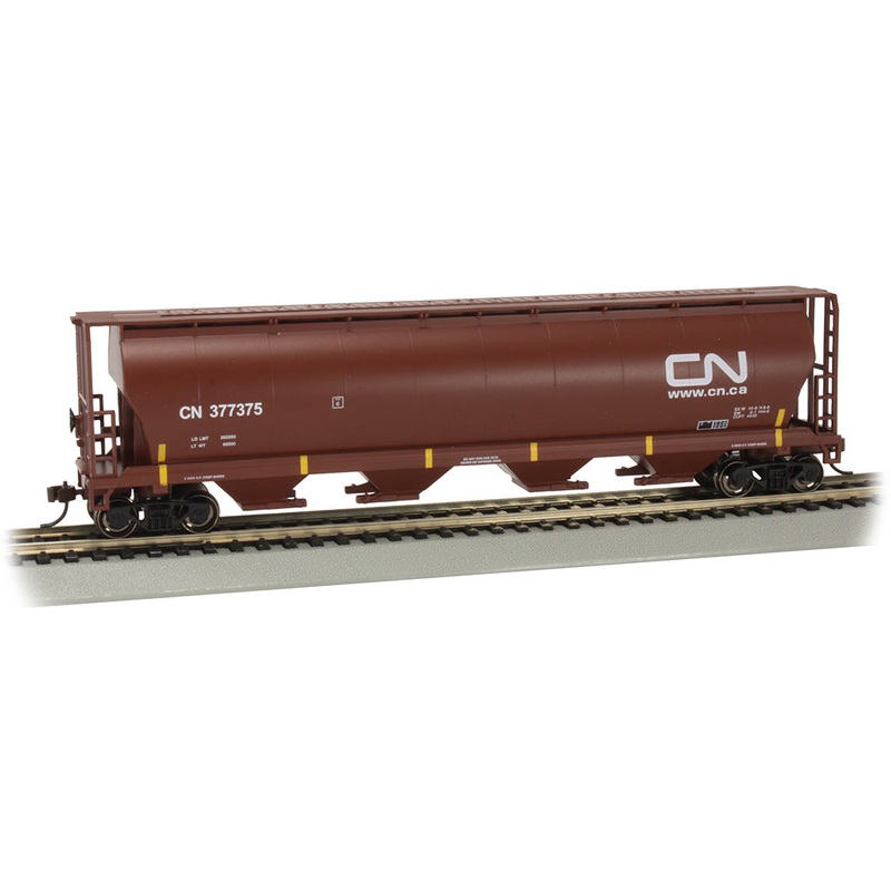 Bachmann 19103 HO Scale 4 Bay Covered Hopper Canadian National "Modern" CN 377375