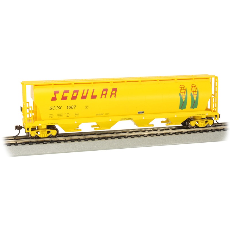 Bachmann 19104 HO Scale 4 Bay Covered Hopper Scoular SCOX 1687