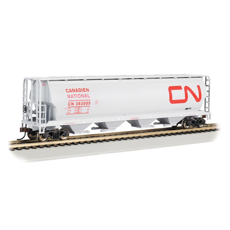 Bachmann 19113 HO Scale 4 Bay Covered Hopper Canadian National CN