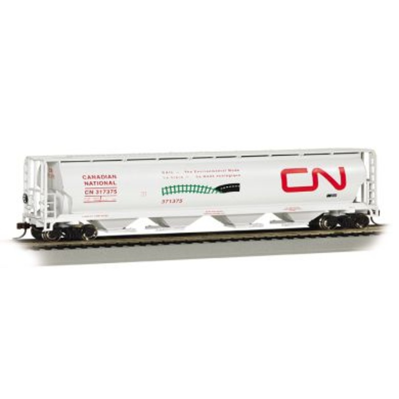 Bachmann 19132 HO Scale 4 Bay Covered Hopper Canadian National "Environmental Mode" CN