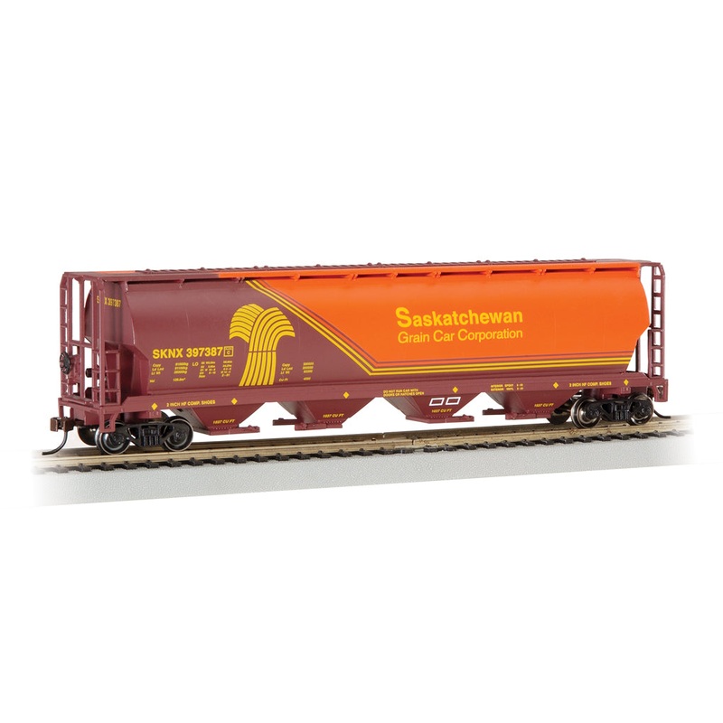 Bachmann 19140 HO Scale 4 Bay Covered Hopper Saskatchewan Wheat SKNX