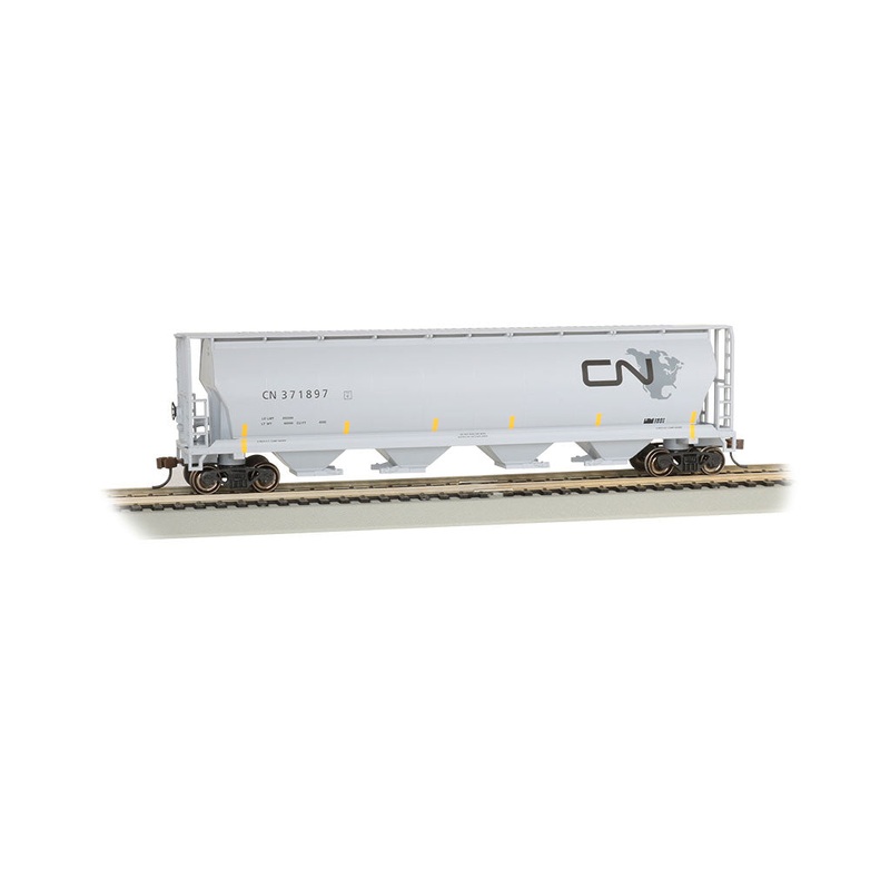 Bachmann 19145 HO Scale 4 Bay Covered Hopper Canadian National CN