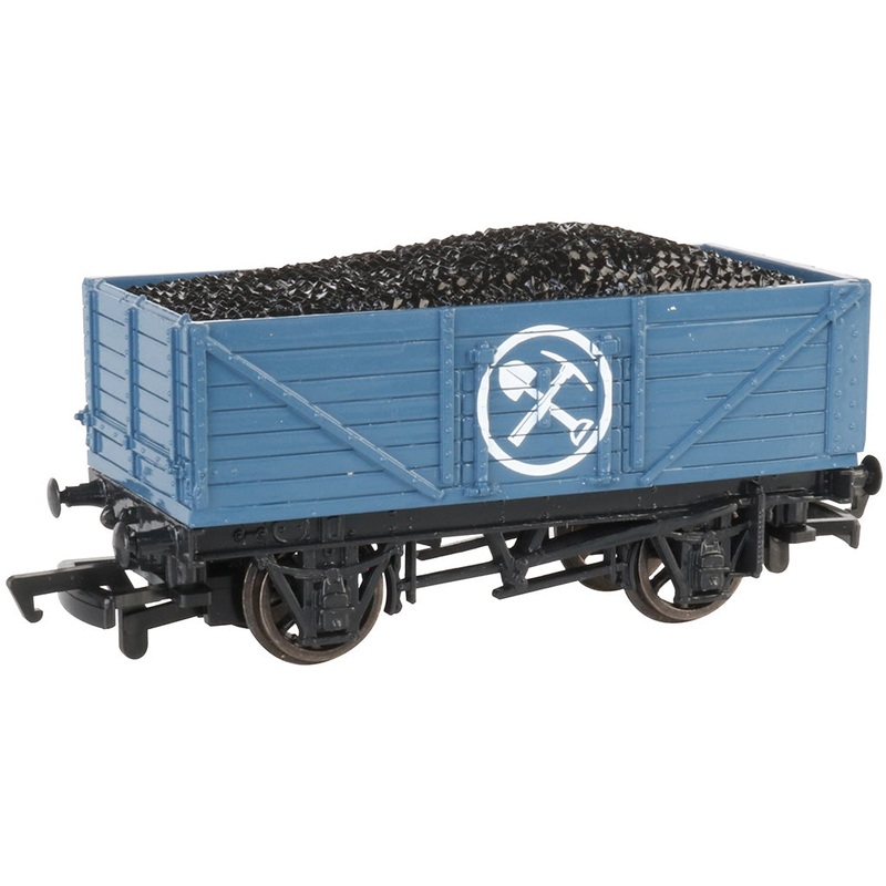 Bachmann 77001 HO Scale Thomas and Friends Blue Mining Wagon with Load