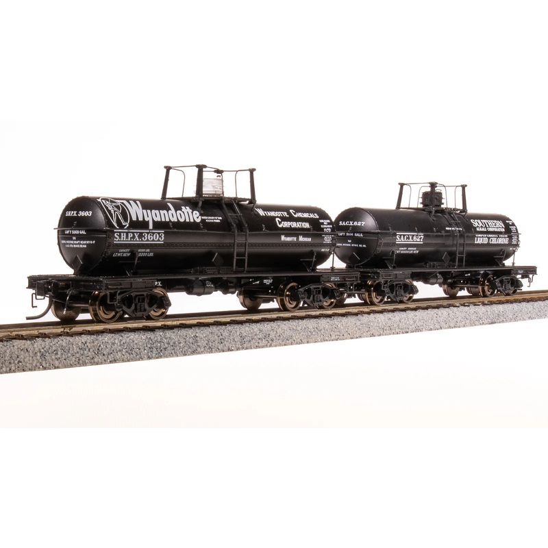 BLI 7664 HO Scale 6000 Gallon Tank Car Wyandotte/Southern Alkali Early 1950s 2 Pack