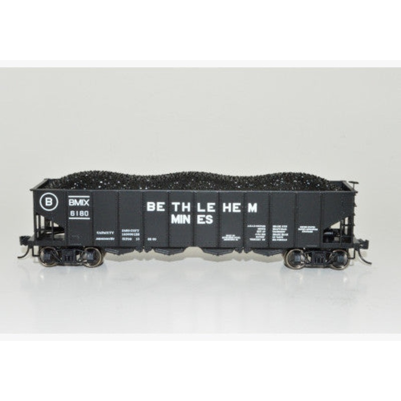 Bowser 43001 HO Scale 4 Bay Clamshell Door Hopper Bethlehem Mines 6180