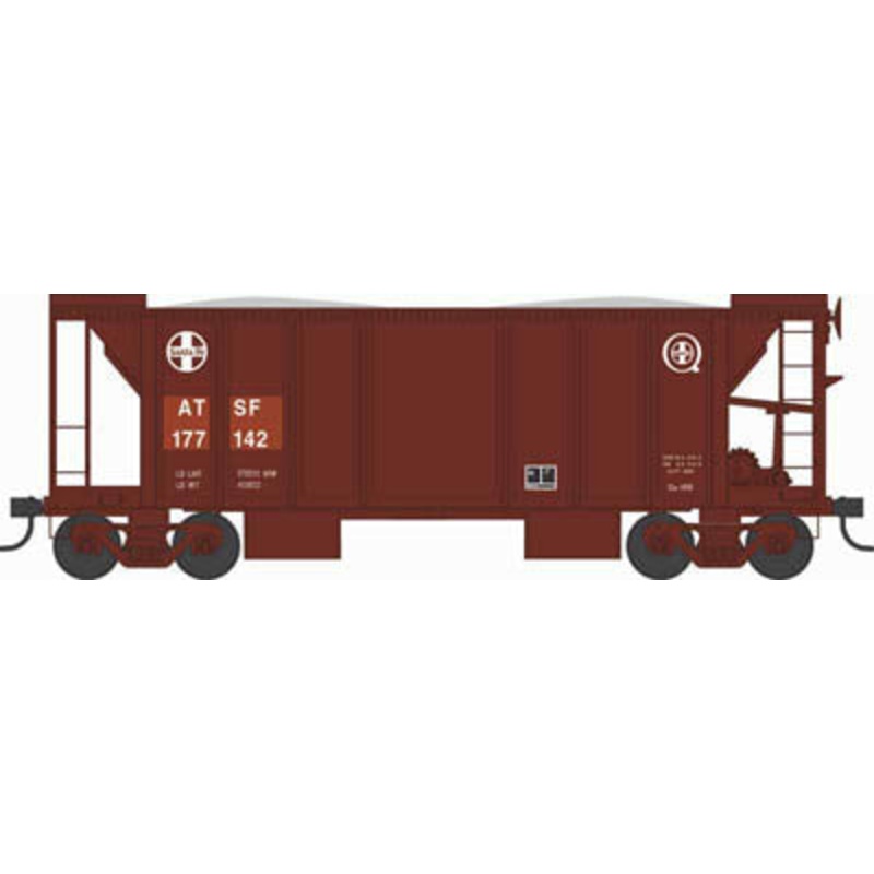 Bowser 43128 HO Scale 70 Ton Ballast Hopper with Side Chutes Santa Fe Q ATSF 177142