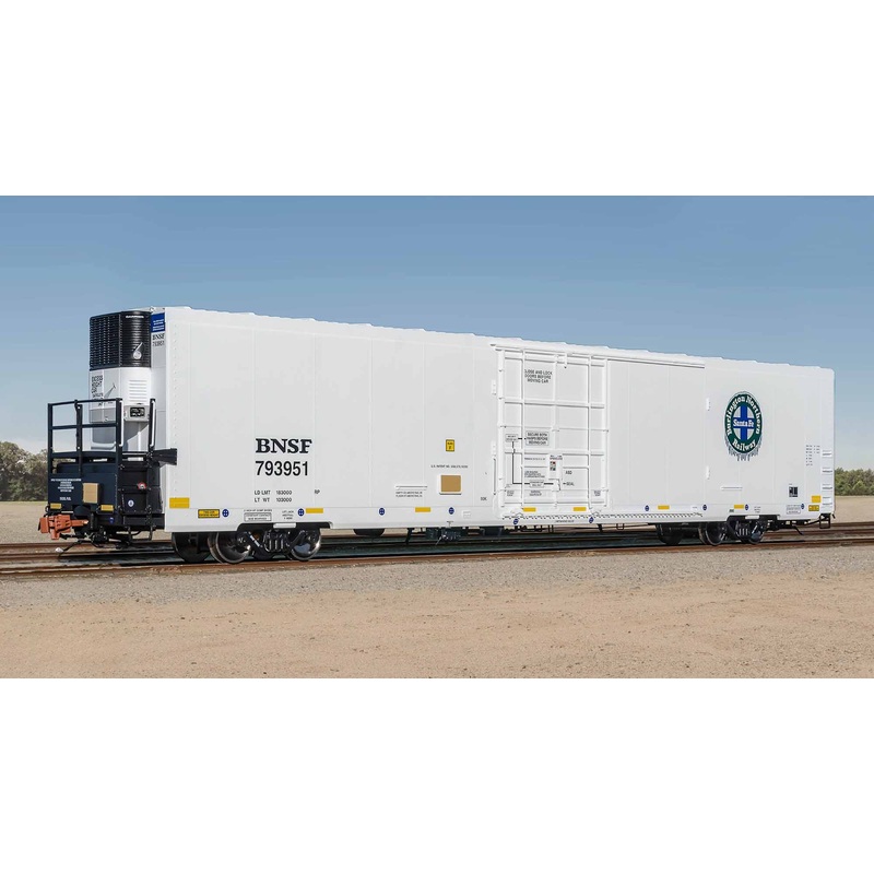 ScaleTrains Rivet 40157 HO Scale 82' 7111 Mechanical Reefer with Sound (Conspicuity) BNSF 794030