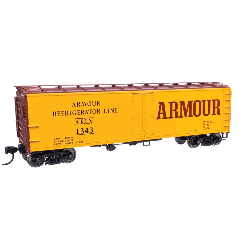 Walthers 910-41402 HO Scale 40' Steel Reefer Armour ARLX 1343
