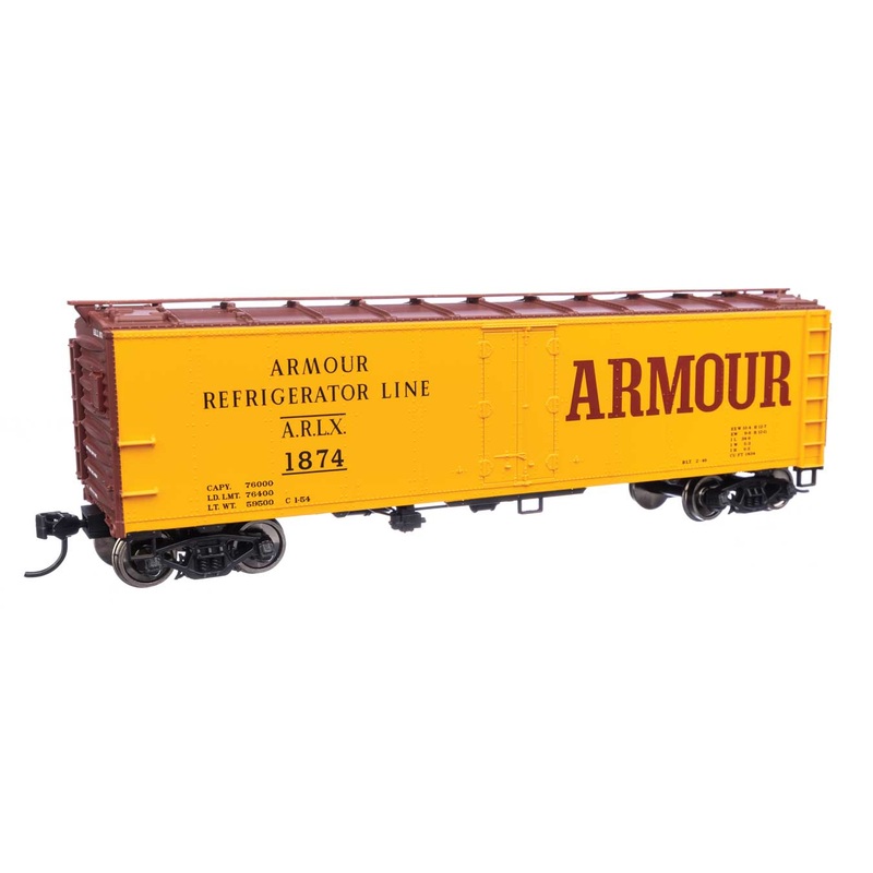 Walthers 910-41403 HO Scale 40' Steel Reefer Armour ARLX 1874