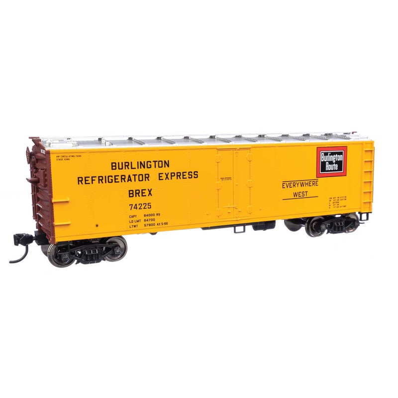 Walthers 910-41405 HO Scale 40' Steel Reefer Burlington Refrigerator Express BREX 74225