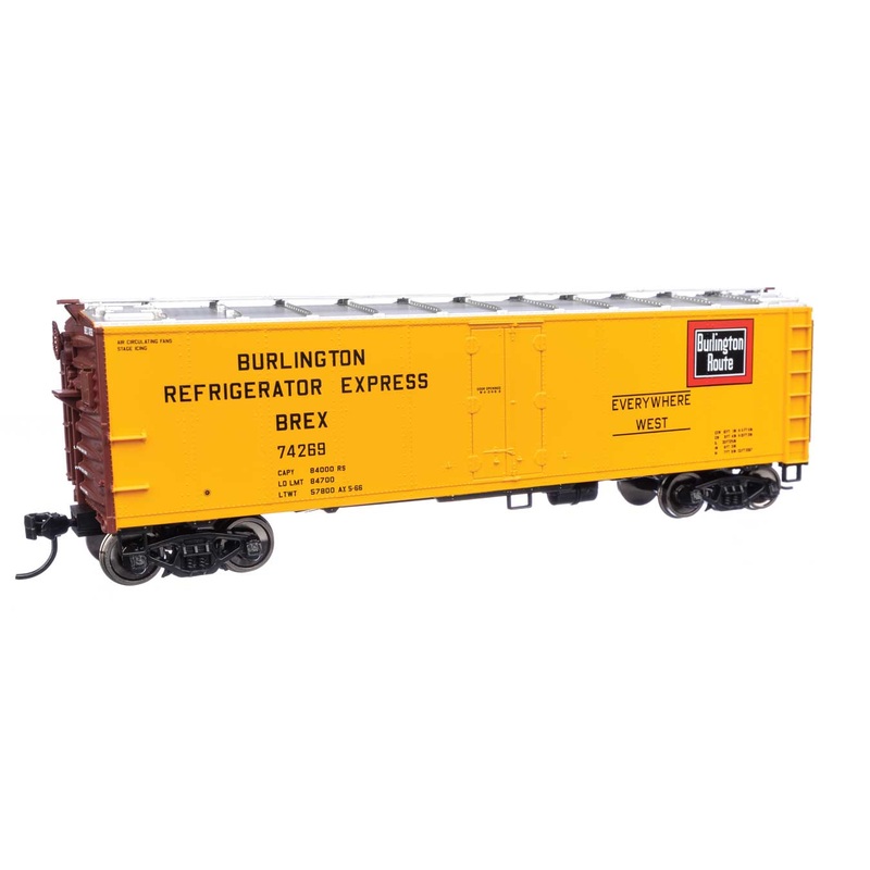 Walthers 910-41406 HO Scale 40' Steel Reefer Burlington Refrigerator Express BREX 74269