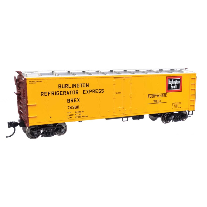 Walthers 910-41407 HO Scale 40' Steel Reefer Burlington Refrigerator Express BREX 74360