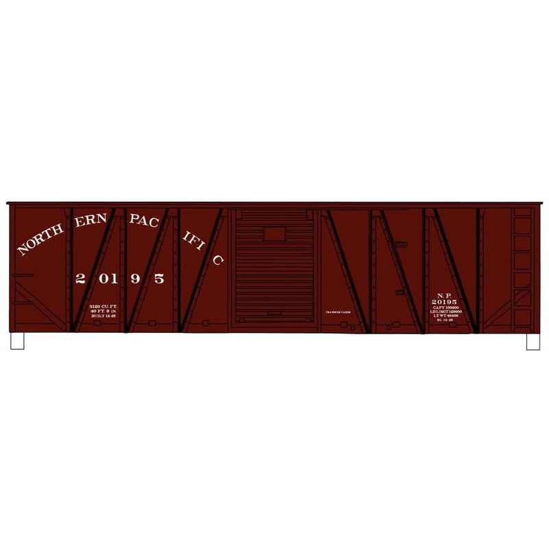 Accurail 81441 HO Scale 40' Single Sheath Boxcar Kit Northern Pacific NP 20195