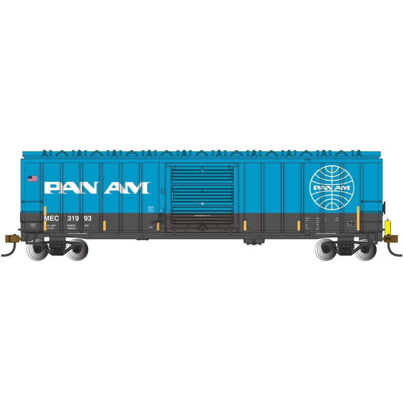 Bachmann 14913 HO Scale 50' Boxcar with EOT Pan Am Railways MEC 31993