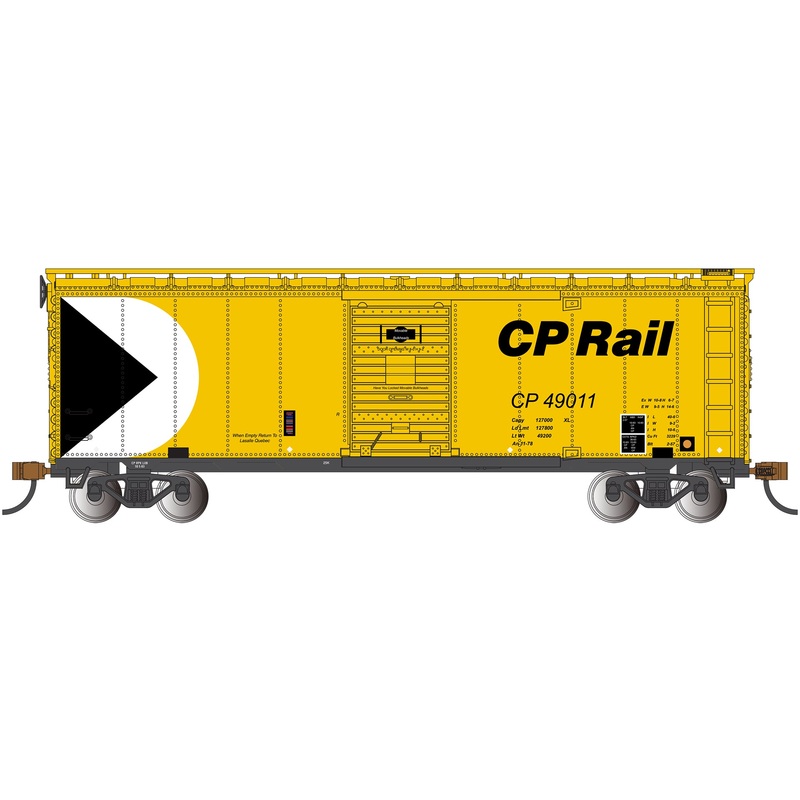 Bachmann 16027 HO Scale PS-1 40' Boxcar Canadian Pacific CP Rail 49011 (Action Yellow Pacman Scheme)