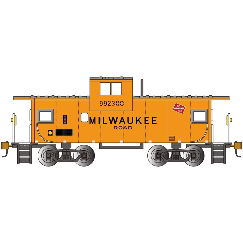 Bachmann 17713 HO Scale Wide Vision Caboose Milwaukee Road MILW 992300