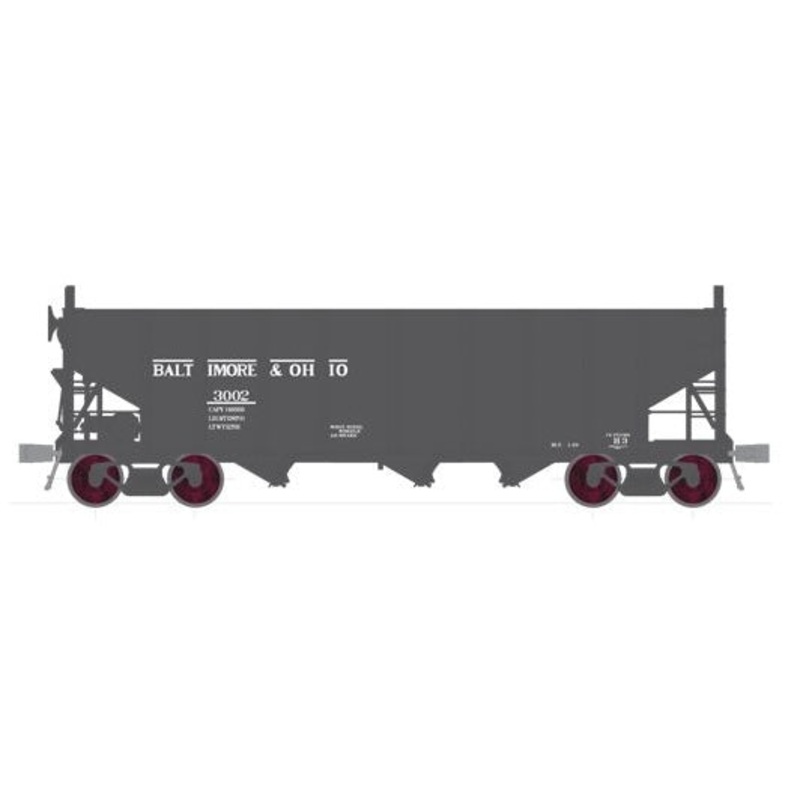 BLI 1733 HO Scale Class H2a 3 Bay Hopper Baltimore & Ohio B&O (6 Pack) - NOS