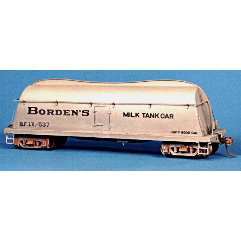 Funaro & Camerlengo 1012 HO Scale Borden's Milk Tank Car with Decals Resin Kit