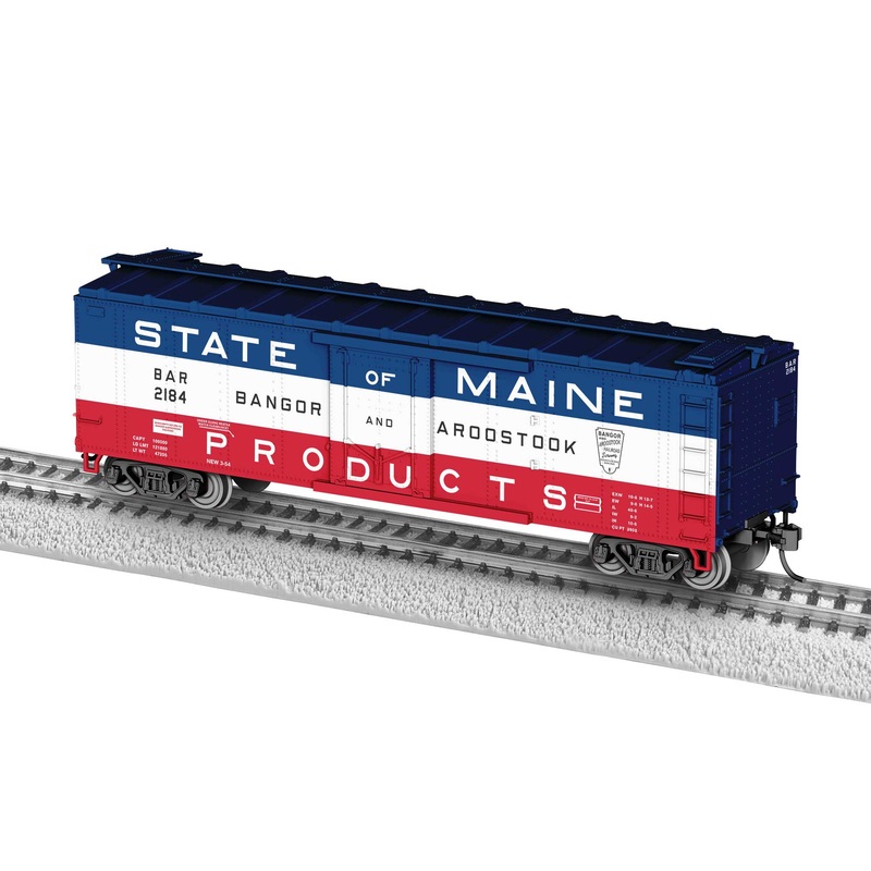 Lionel 2454380 HO Scale 40' Boxcar State of Maine BAR 2184
