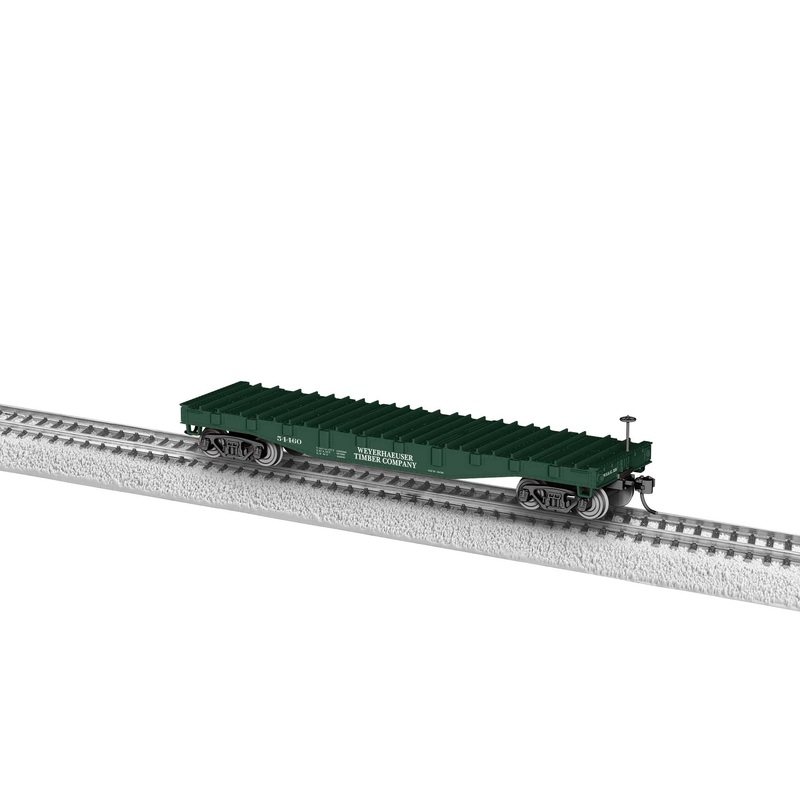 Lionel 2454460 HO Scale Steel Deck Flatcar Weyerhauser