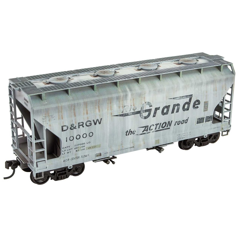 Micro-Trains 2200 005 HO Scale 2 Bay ACF Covered Hopper Kit (Weathered) Rio Grande DRGW 10000