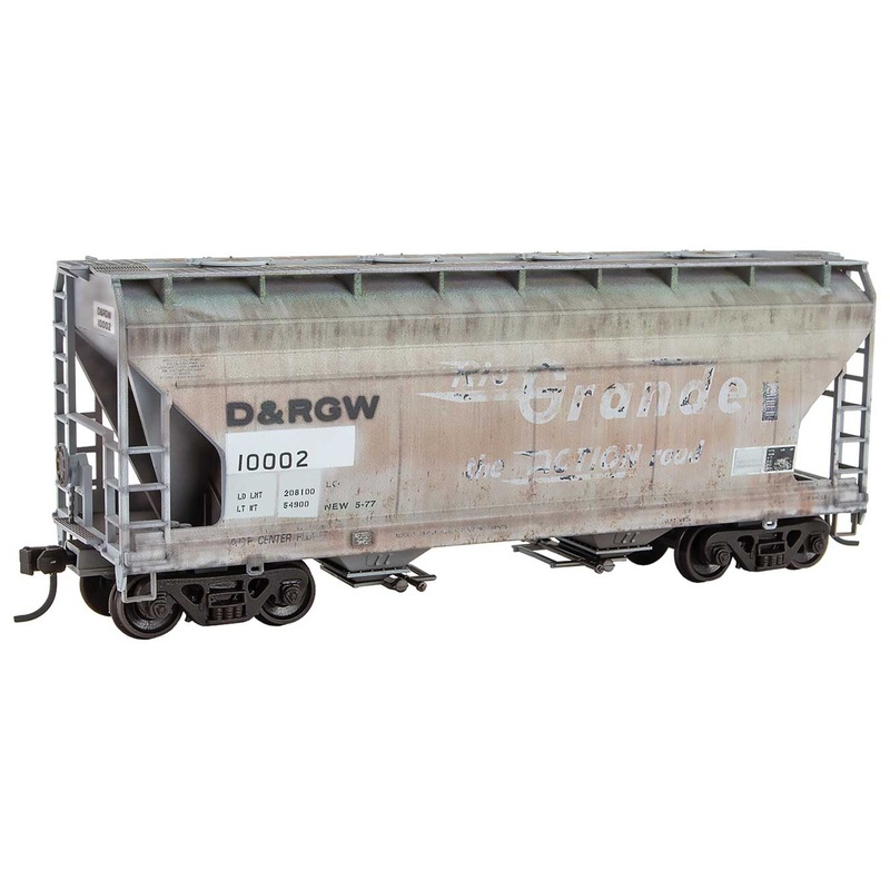 Micro-Trains 2200 006 HO Scale 2 Bay ACF Covered Hopper Kit (Weathered) Rio Grande DRGW 10002