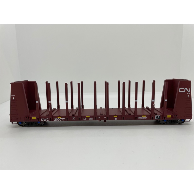 OVRTRAINS 65028 HO Scale FCA 52' Bulkhead Pipe Car CN/DWC 200132