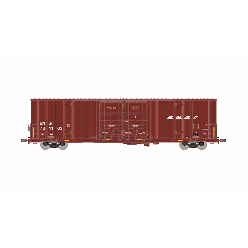 ScaleTrains Operator 11876 HO Scale Trinity 60' 7500 8' Double Plug Door High Cube Boxcar BNSF 761320 (Wedge/Conspicuity Stripes)