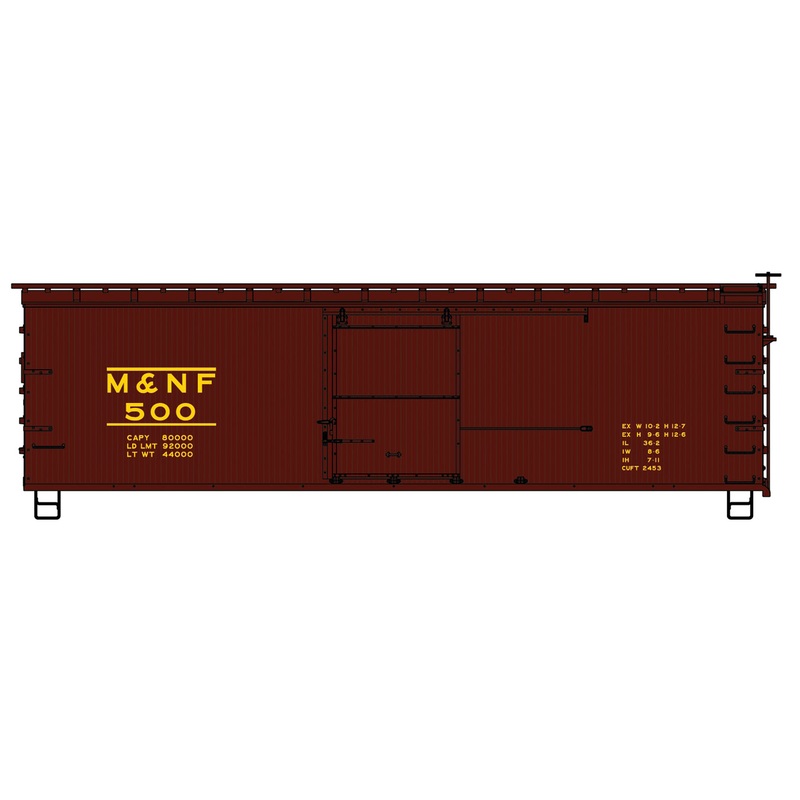 Accurail 1409 HO Scale 36' Double Sheathed Boxcar Kit Morehead & North Fork M&NF 500