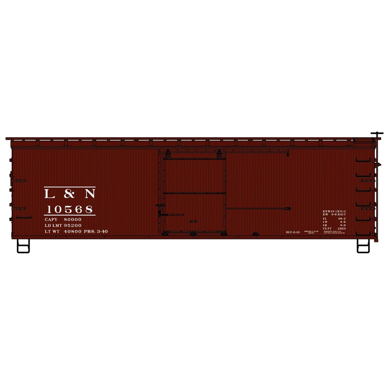 Accurail 1411 HO Scale 36' Double Sheathed Boxcar Kit Louisville & Nashville L&N 10568