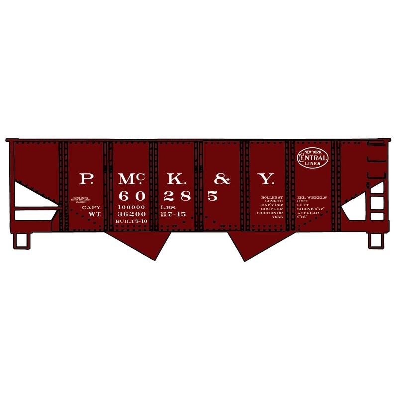 Accurail 2435 HO Scale USRA 55 Ton 2 Bay Open Hopper Kit PMcK&Y 60285 (Pittsburgh McKeesport & Youghiogheny)