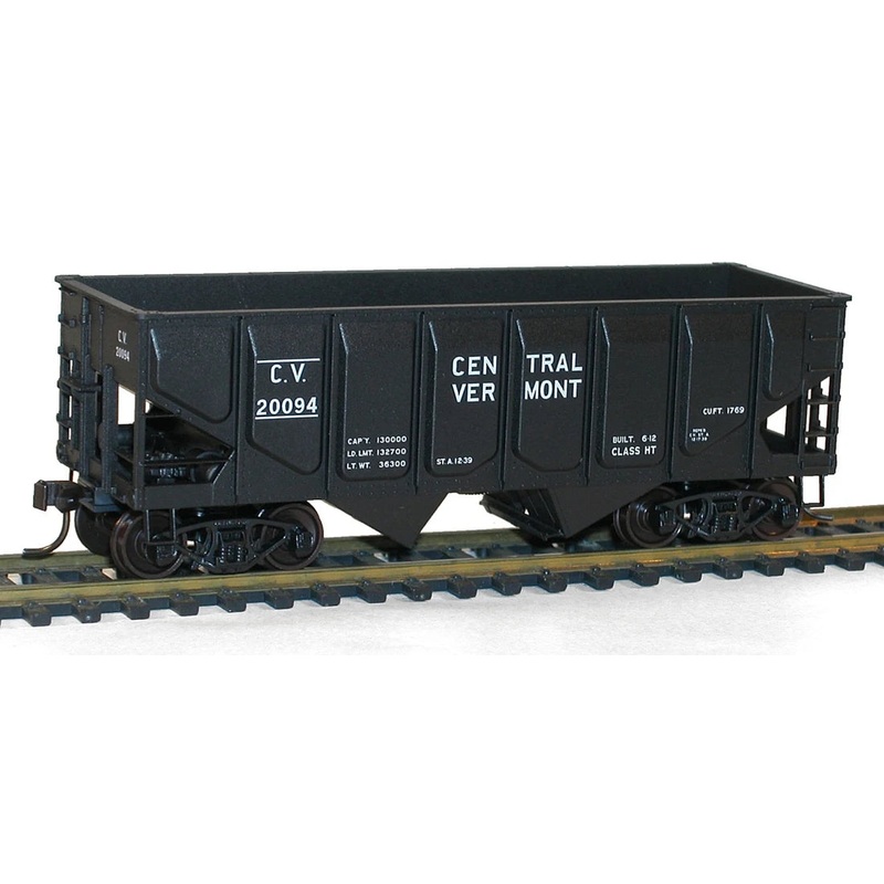 Accurail 2819 HO Scale Panel Side 2 Bay Open Hopper Kit Central Vermont CV 20094