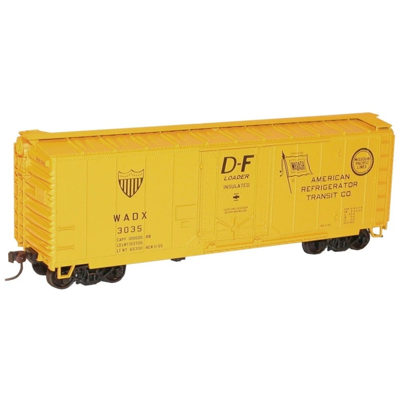 Accurail 3125 HO Scale AAR 40' Insulated Boxcar Kit American Refrigerator Transit WADX 3035 (Wabash / Missouri Pacific Logos)