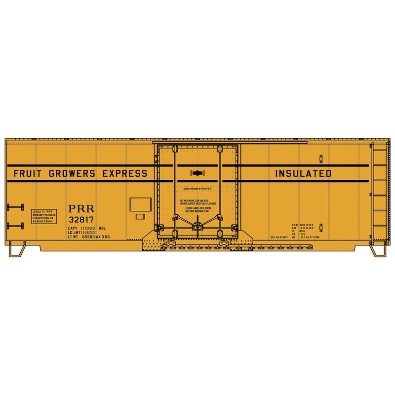 Accurail 3132 HO Scale AAR 40' Insulated Boxcar Kit Fruit Growers Express PRR 32817