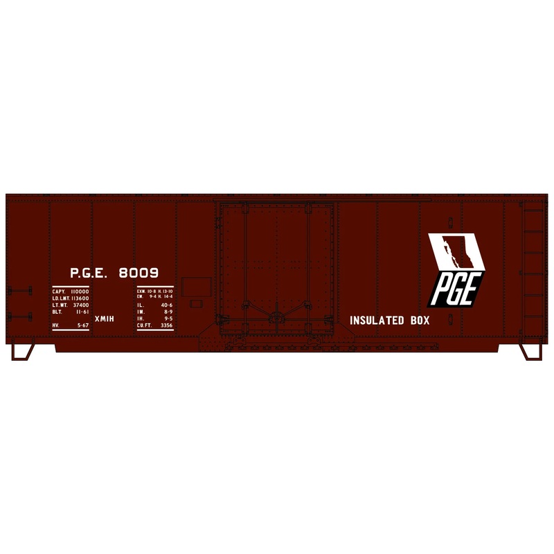 Accurail 3135 HO Scale AAR 40' Boxcar Kit Pacific Great Eastern PGE 8009