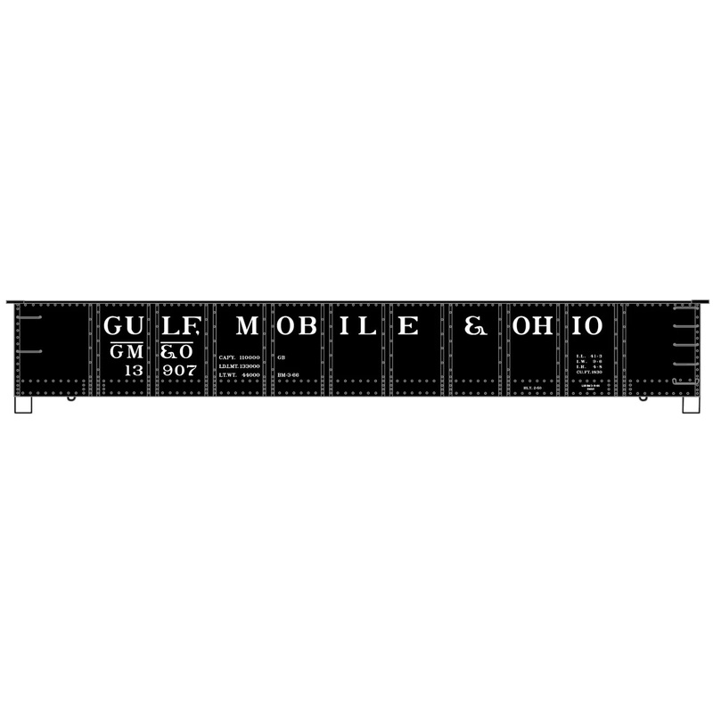 Accurail 37061 HO Scale 41' AAR Steel Gondola Kit Gulf, Mobile & Ohio GM&O 13907