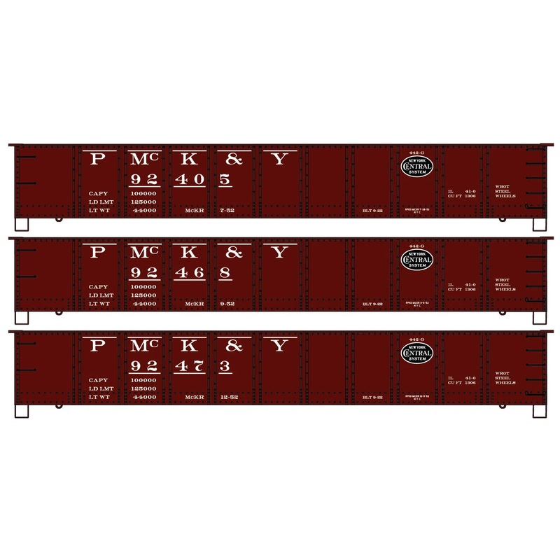 Accurail 37784 HO Scale 41' AAR Steel Gondola Kit 3 Pack PMcK&Y / NYC (Pittsburgh, McKeesport & Youghiogheny)
