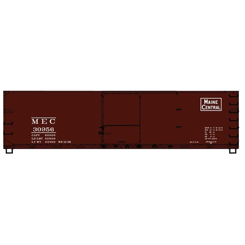 Accurail 4649 HO Scale 40' Double Sheathed Wood Boxcar Kit Maine Central MEC 30958