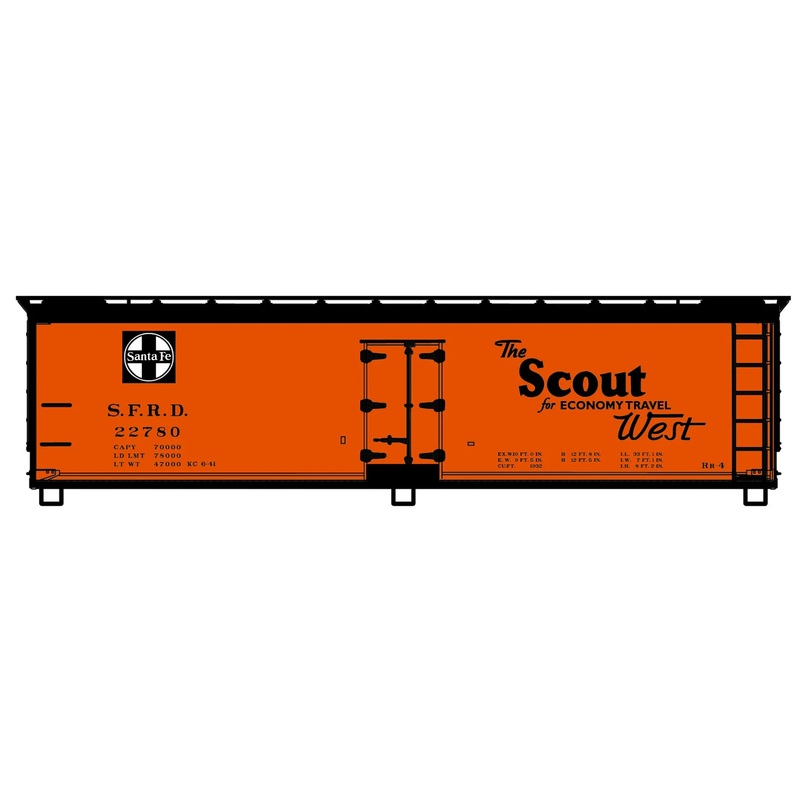 Accurail 48163 HO Scale 40' Wood Reefer Kit Santa Fe "The Scout" SFRD 22780