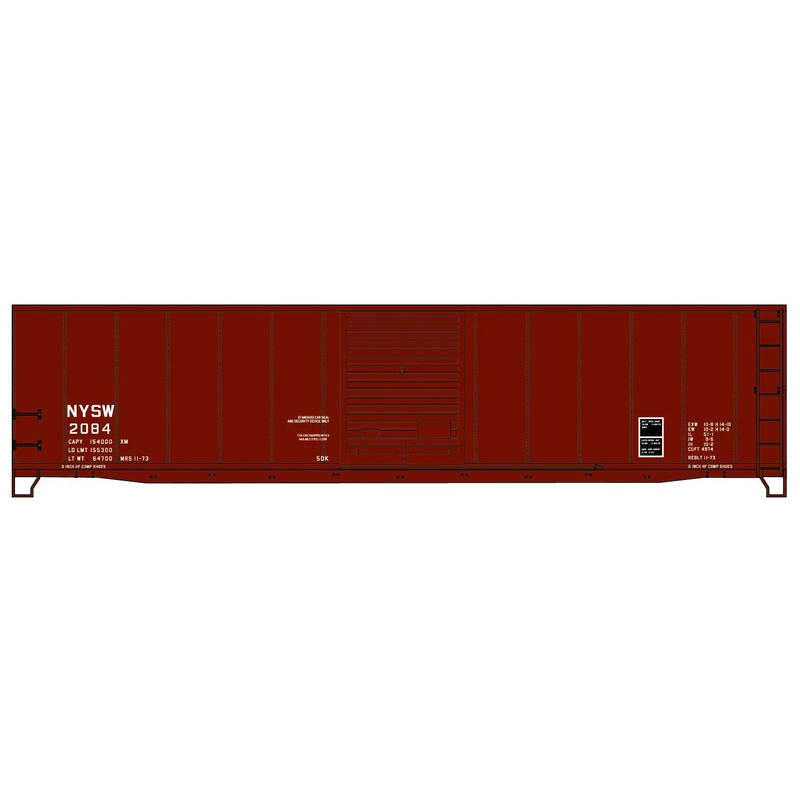 Accurail 5036 HO Scale 50' Steel Boxcar Kit New York, Susquehanna & Western NYS&W 2084