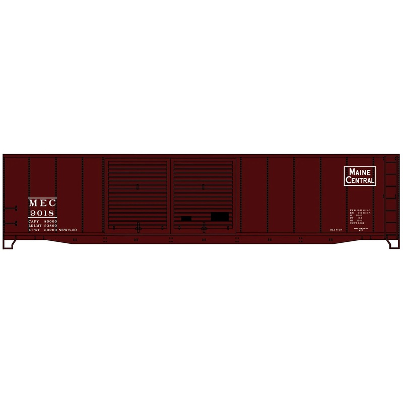 Accurail 5243 HO Scale 50' Double Door Boxcar Kit Maine Central ME 9018