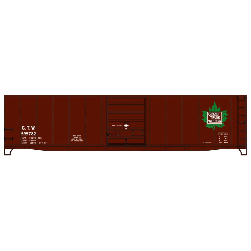 Accurail 5508 HO Scale 50' Steel Boxcar Kit Grand Trunk Western GTW 595782 (Leaf Logo)