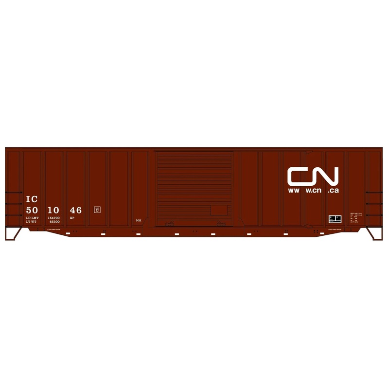 Accurail 5662 HO Scale 50' AAR Exterior Post Boxcar Kit Canadian National IC 501046 (Website Noodle Logo)