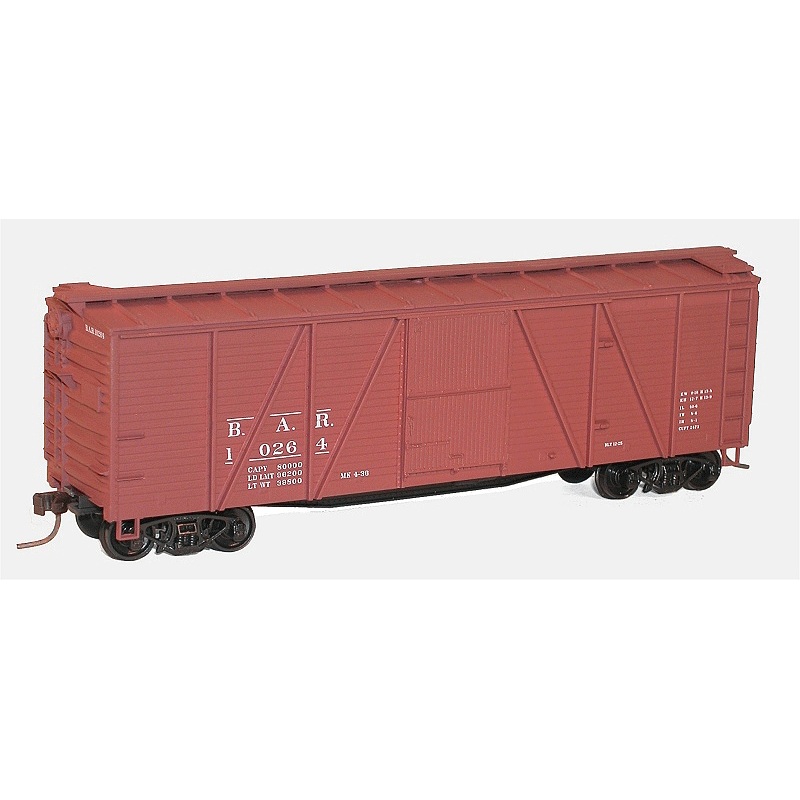 Accurail 7206 HO Scale 40' Single Sheath Boxcar Kit Bangor & Aroostook BAR 10264