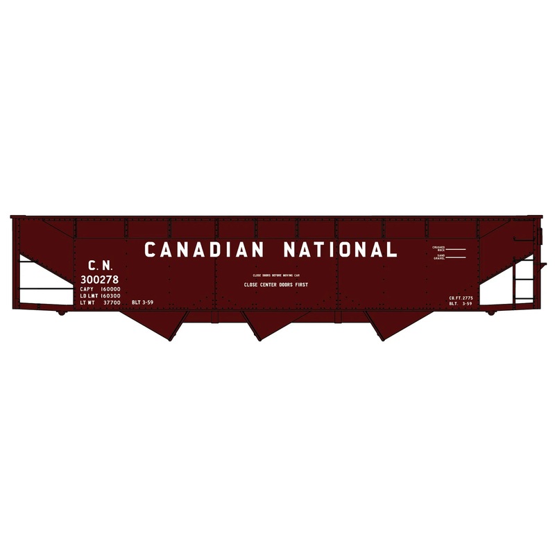 Accurail 7564 HO Scale 70 Ton 3 Bay Hopper Kit Canadian National CN 300278